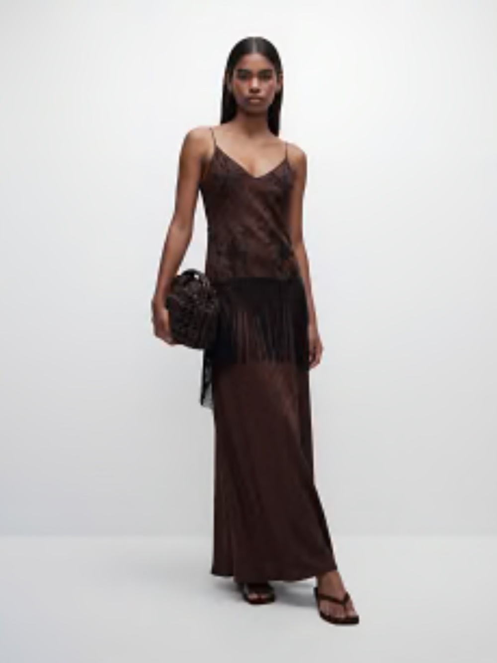 NWT Topshop Satin Strappy Maxi Dress - 12